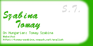 szabina tomay business card
